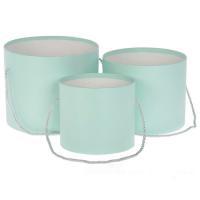 Набор шляпных коробок без крышки, D20xH17,2 см, D17,5xH15 см, D14xH13 см (3шт)