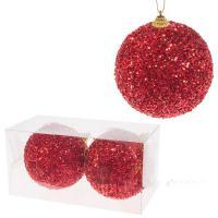 Набор елочных игрушек "Шар" (пена), D10см, 2шт.