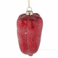 Елочная игрушка "Перец болгарский" (стекло), D5,5хН10,5см