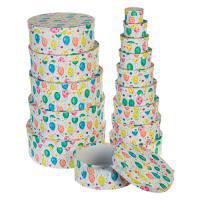 Набор коробок шляпных "Принт", D46,5xH17,1 см, D10xH6,5 см (15шт)