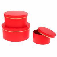 Набор коробок шляпных "Принт", D25хH11 см, D20хH10 см, D15хH8 см (3 шт)