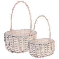 Набор корзин плетеных (ива), 28х22xH14/36см, 22х17xH12/32см, 2шт.