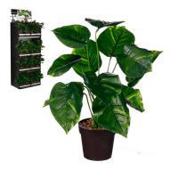 Цветок искусственный в кашпо Филодендрон (пластик), D35xH40 см