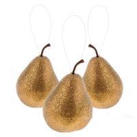 Набор елочных украшений "Груша", 6,5 см, 3 шт