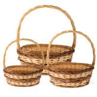 Набор корзин плетеных (ива), 40х30хН15/40см, 35х25хН13/35см, 30х20хН12/29см, (3шт)