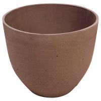 Кашпо файберстоун Nobilis Marco "Brown Round", D18хH15 см