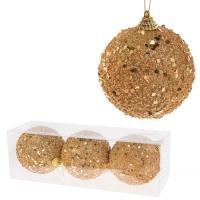Набор елочных игрушек "Шар" (пена), D8см, 3шт.