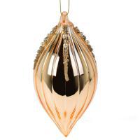 Елочная игрушка "Олива" (стекло), D7хН14,5см