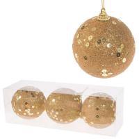 Набор елочных игрушек "Шар" (пена), D8см, 3шт.