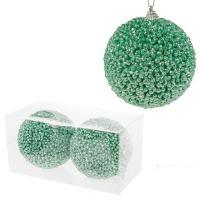 Набор елочных игрушек "Шар" (пена), D10см, 2шт.