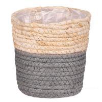 Кашпо плетеное (морские водоросли), D16xH16 см