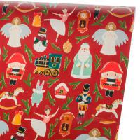 Упаковочная бумага "Игрушки"в тубусе, 70 смx1 м