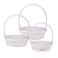 Набор корзин плетеных (ива), 46х40хН14/52см, 38х23хН13/45см, 33х28хН12/40см,26х20хН11/33см,(4шт)