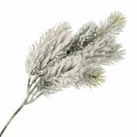 Ветка еловая заснеженная искусственная (пластик), 36 см