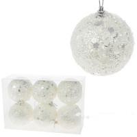 Набор елочных игрушек "Шар" (пластик), D7см, 6шт.