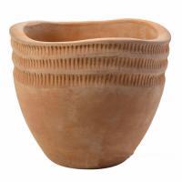 Кашпо терракота Nobilis Marco "Mterra Wave Round", D23хH20 см