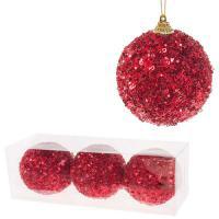 Набор елочных игрушек "Шар" (пена), D8см, 3шт.