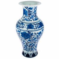 Ваза "Шинуазри Blue" (керамика), D14xH30 см