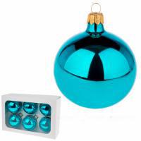 Набор елочных игрушек "Шар" ( стекло),D7см, 6 шт.