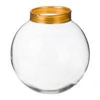 Ваза "Токио-2 Золотое кольцо" (стекло), D15xH15,5 см