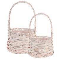 Набор корзин плетеных (ива), D20xH17/40см, D14xH14/33см, 2шт.