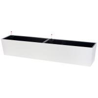 Кашпо PLANTA VITA "Balcony Matt white" с автополивом (пластик), 79х19хH19 см