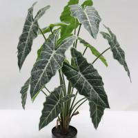 Растение искусственное "Алоказия" в кашпо,15 веток, H90 см