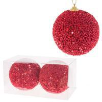 Набор елочных игрушек "Шар" (пена), D10см, 2шт.