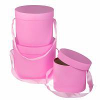 Набор коробок шляпных, D22,3хH19,5 см, D20хH17 см, D18,2хH14 см (3 шт)