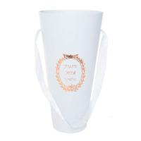 Коробка-кашпо "Конус/Принт" с ручкой, D16хH30 см