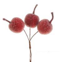 Набор фигур на вставке "Засахаренные яблоки", 3 шт, 3,5 х 11 см