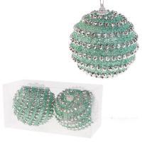 Набор елочных игрушек "Шар" (пена), D10см, 2шт.