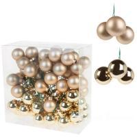 Набор шаров на проволоке (стекло), 3 см, 72 шт.