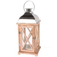 Фонарь (дерево, стекло), 19x19xH43 см