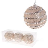 Набор елочных игрушек "Шар" (пена), D8см, 3шт.