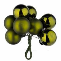 Набор елочных игрушек "Шарики на проволоке" (стекло), D2 см, (10шт.)