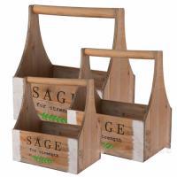 Набор кашпо с ручкой (дерево), 28,5x18,5xH11,5/29,5 см, 23x15xH11/26 см, 19,5x12xH10/22,5 см (3шт)