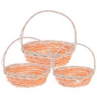 Набор корзин плетеных (ива), D46xH14/42см, D40xH13/37см, D34xH12/33см, 3шт.
