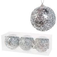 Набор елочных игрушек "Шар" (пена), D8см, 3шт.