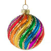 Елочная игрушка "Шар" (стекло), D8см