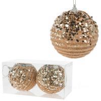 Набор елочных игрушек "Шар" (пена), D10см, 2шт.