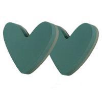 Набор пеноформ Сердце закрытое, на основе из жесткой пены, 25х23х6 см (2шт), Oasis Foam Frames