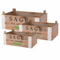 Набор кашпо (дерево), 28x17,5xH10/12 см, 24x14xH9/11 см, 20x10,5xH8/10 см (3шт)