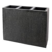 Кашпо полистоун Nobilis Marco "Rock2-gray Rectangle", 100х35хH80 см с тех.горшком