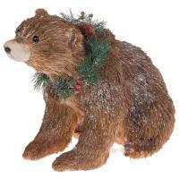 Фигура "Медведь" (иск. мех), 40,5х24хН30 см