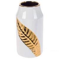 Ваза "Золотой лист" (керамика), D10,5xH20,5 см