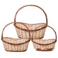 Набор корзин плетеных (ива), 48х35xH13/43см, 41х30xH12/40см, 35х24xH10х34см, 3шт.
