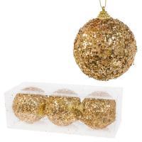 Набор елочных игрушек "Шар" (пена), D8см, 3шт.