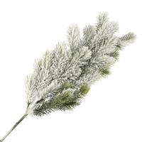 Ветка еловая заснеженная искусственная (пластик), 65 см
