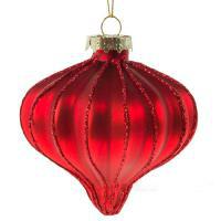 Елочная игрушка "Луковка" (стекло), D8см